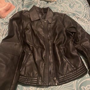 COPY - Brand new w/ tags still attached never worn before black leather jacket …